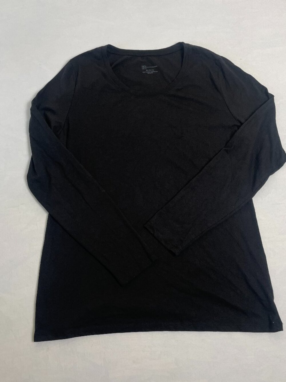 NO Boundaries Women's XL (15-17) Black Long Sleeve T Shirt Tee Crew Neck